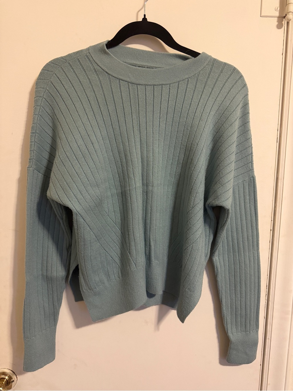 Abercrombie & Fitch Ribbed Crewneck Sweater Sage Green Size XS BNWOT